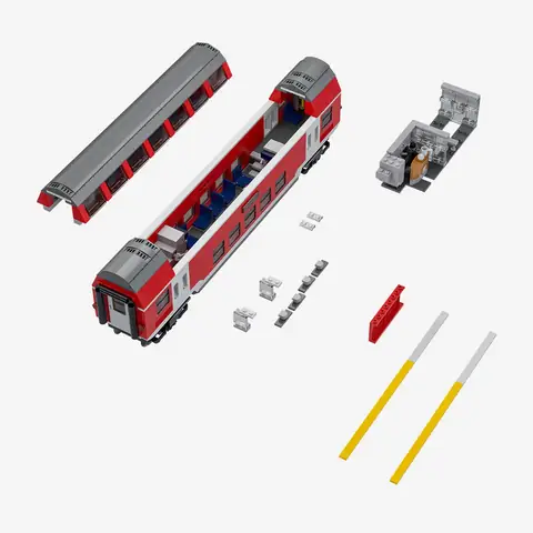 BlueBrixx Highspeed Passenger Car 3 in 1 • Set 109261