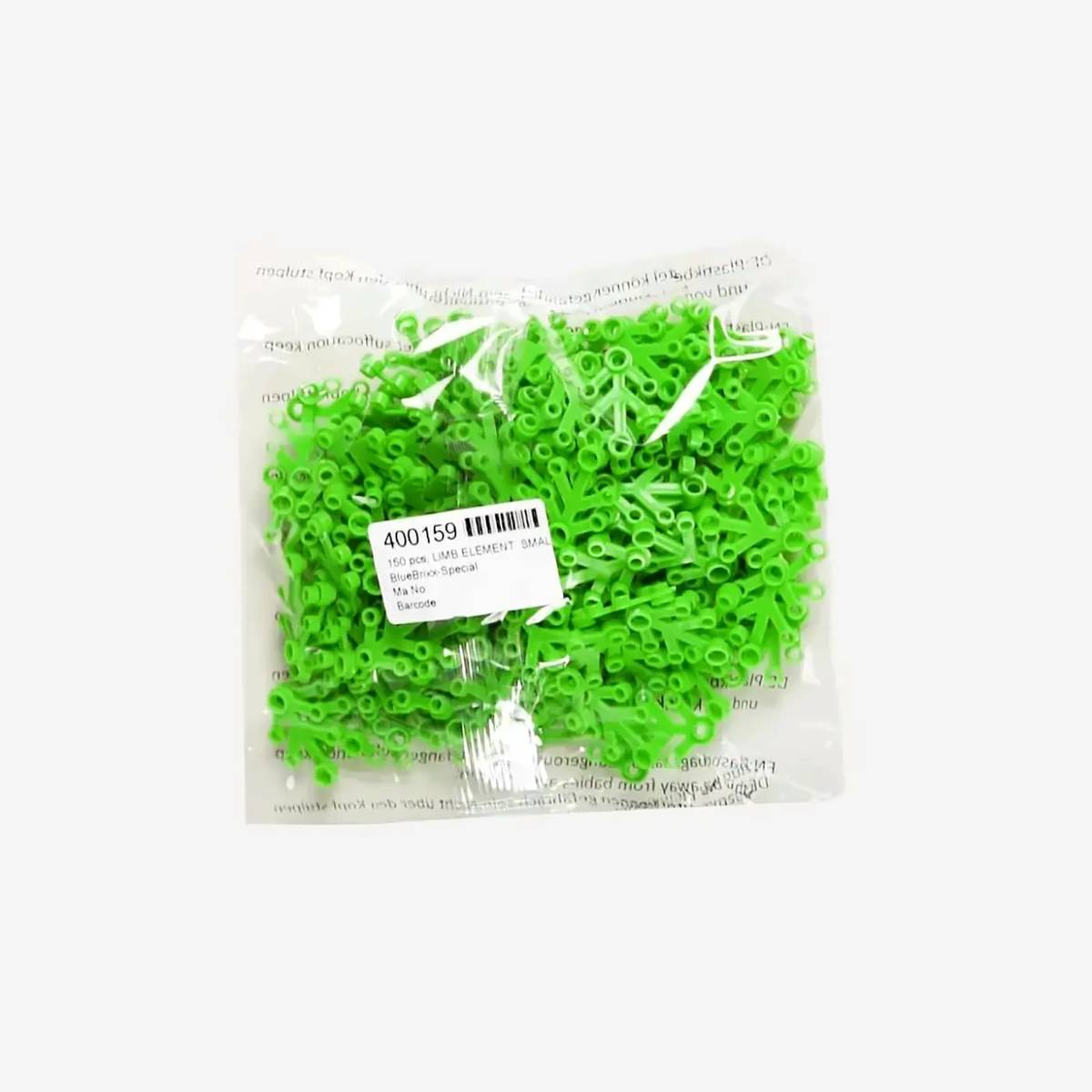 BlueBrixx Brix 150 pcs, LIMB ELEMENT, SMALL, Bright Green