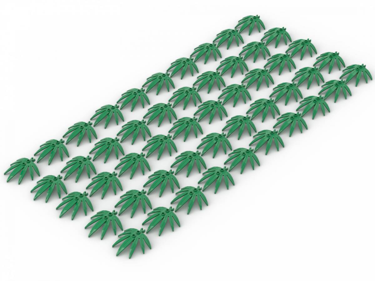 BlueBrixx Brix 50 pcs, FINGER LEAF, Green • Set 400161
