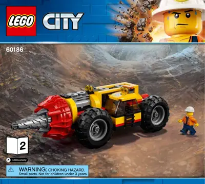 LEGO City Mining Heavy Driller • Set 60186 • SetDB