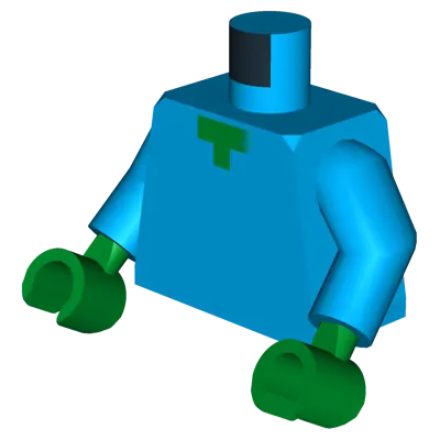LEGO Minecraft Zombie Villager Dark Azure Torso